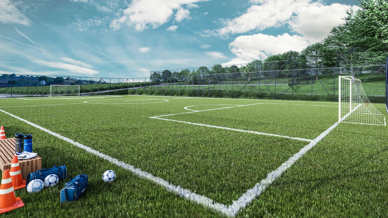 Campo de futebol do condomínio